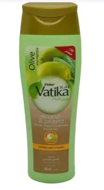 Шампунь Dabur Vatika Питание и защита с экстрактом оливкового масла 180 мл - Фото 1 Шампунь Dabur Vatika Питание и защита с экстрактом оливкового масла 180 мл - изображение 1