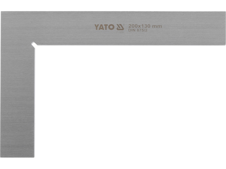 Кутник слюсарний YATO 200 x 130 мм кл. II YT-70753) - зображення 1