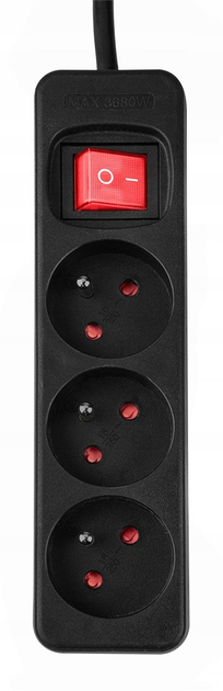 Przedłużacz listwowy NEO Tools 3 gniazda 1.5 m czarny 90-182 (5907558474985) - obraz 5