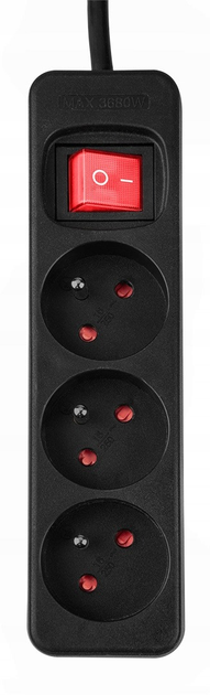 Przedłużacz listwowy NEO Tools 3 gniazda 3 m czarny 90-183 (5907558474992) - obraz 5