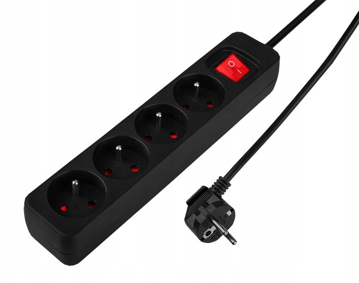 Przedłużacz listwowy NEO Tools 4 gniazda 1.5 m czarny 90-184 (5907558475005) - obraz 3