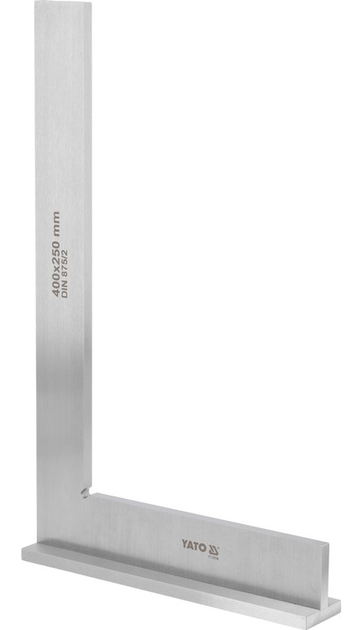 Kątownik ślusarski YATO ze stopką 400 x 250 mm kl. II (YT-70766) - obraz 2