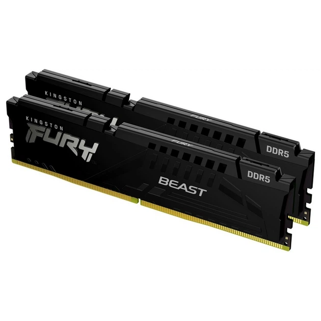 Модуль памяти DDR5 2x8GB/6000 Kingston Fury Beast Black (KF560C30BBEK2-16) - Фото 1 Модуль памяти DDR5 2x8GB/6000 Kingston Fury Beast Black (KF560C30BBEK2-16) - изображение 1