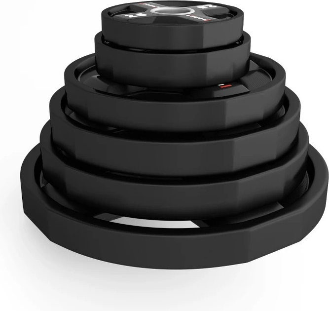 Zestaw talerzy olimpijskich HMS TPC poliuretanowych 2 x 2.5 - 25 kg 12 szt. (5908261682780) - obraz 3