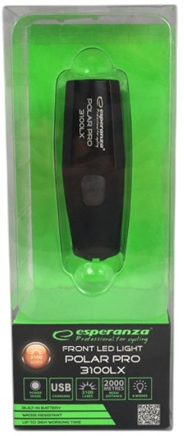 Велосипедний ліхтар Esperanza Polar Pro 3100 LX (5901299957097) - зображення 8