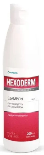 Дерматологічний шампунь Eurowet Hexoderm для собак і котів 200 мл (5907785440289) - зображення 1