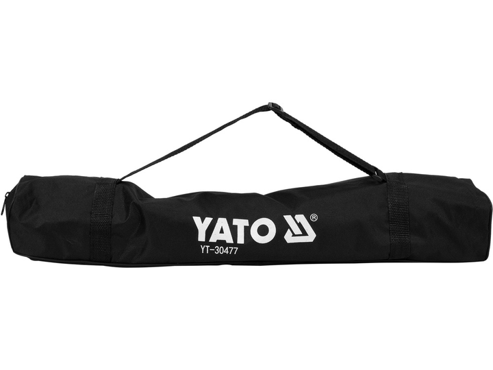 Штатив тринога YATO телескоп 3 секціі кріплення 5/8", з штангою 38 см H= 47-150 см (YT-30477) - зображення 4