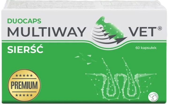 Suplement diety JM Sante Pharma Multiway Vet Duocaps do pielęgnacji sierści i skóry psów i kotów 60 kapsułek (5902596718442) - obraz 1