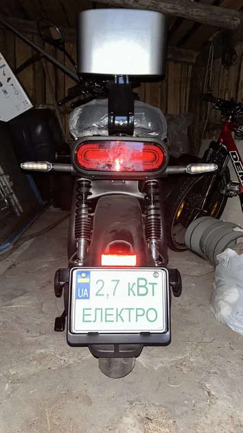 Номер на скутер Електро 210х140 мм Зелений - изображение 2