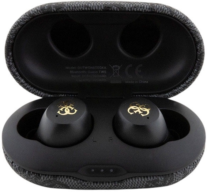 Słuchawki Guess GUTWSP4EGK TWS Bluetooth Black (3666339220839) - obraz 4