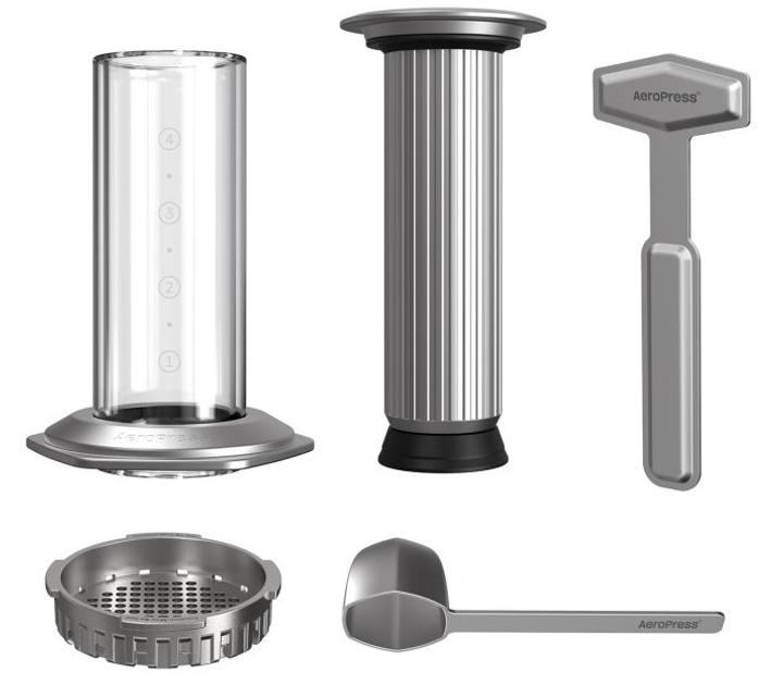 Аеропрес для кави AeroPress Premium Сріблястий (085276082066) - зображення 4