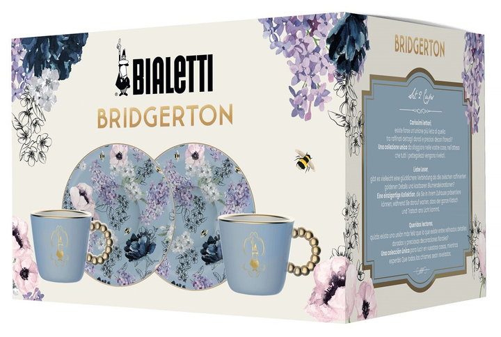 Zestaw filiżanek Bialetti Bridgerton do espresso ze spodkami 2 szt (8006363074476) - obraz 2