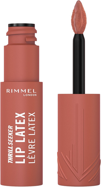 Pomadka w płynie Rimmel Thrill Seeker Lip Latex 100 Sassy nawilżająca 6 ml (3616305500212) - obraz 1