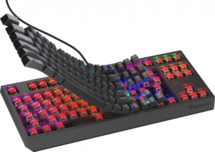 Клавіатура дротова Genesis Thor 230 TKL Lite RGB Outemu Red USB Black (NKG-2076) - зображення 8