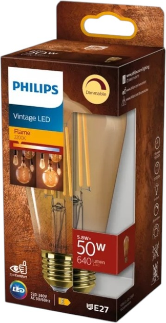 Żarówka LED Philips ST64 E27 50 W (929003061668) - obraz 2