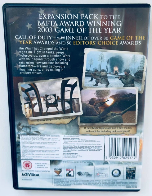Диск для PC - Call of Duty United Offensive Expansion Pack, английская версия, Б/У - Фото 3 Диск для PC - Call of Duty United Offensive Expansion Pack, английская версия, Б/У - изображение 3