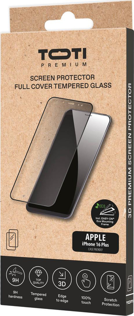 Szkło ochronne Toti Premium do Apple iPhone 16 Plus/15 Pro Max Black (4779054830920) - obraz 3
