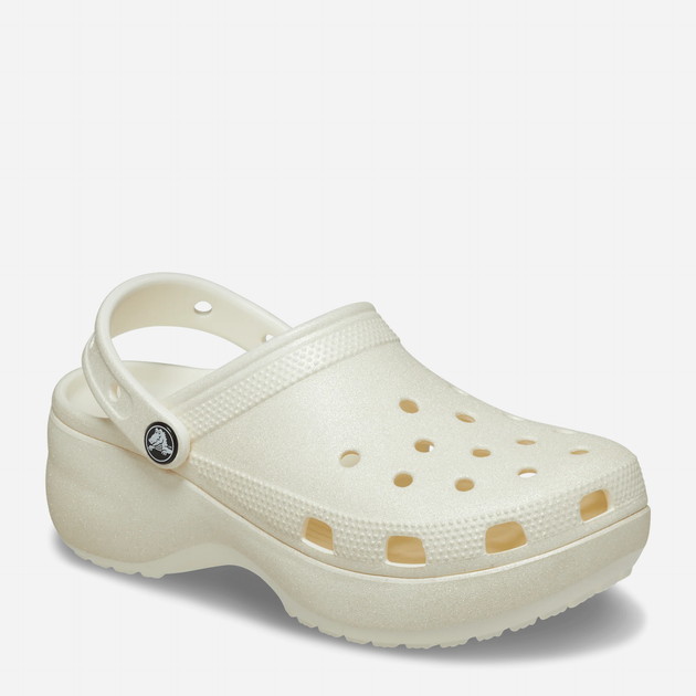 Женские кроксы Crocs Classic Platform Glitter Clog W Chk 207241-0WV 38-39 (W8) 24 см Молочные (196265651245) - Фото 2 Женские кроксы Crocs Classic Platform Glitter Clog W Chk 207241-0WV 38-39 (W8) 24 см Молочные (196265651245) - изображение 2