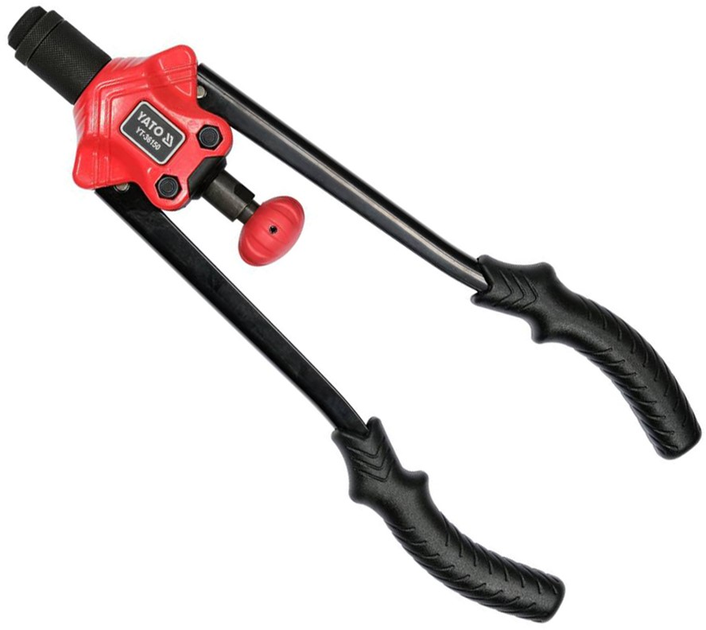 Nitownica dwuręczna YATO do nitonakrętek M4-M8 360 mm z głowicami i nitami, 46 elementów (YT-36150) - obraz 1