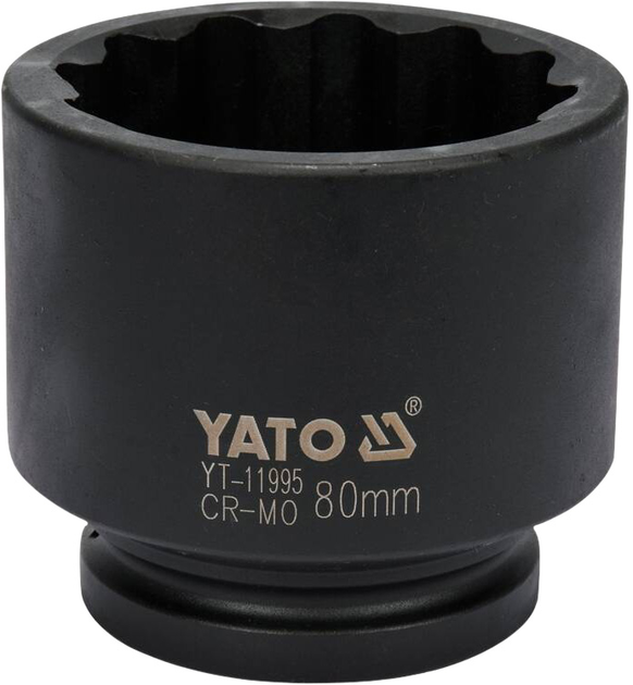 Головка YATO торцева ударна 12-гранна 1" 80x100 мм (YT-11995) - зображення 1