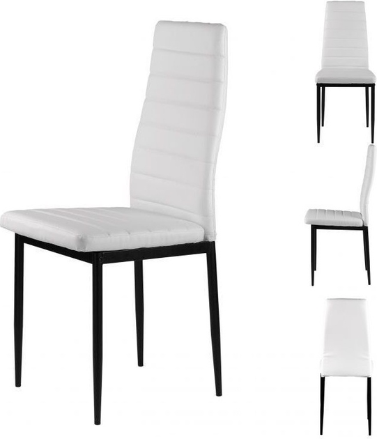 Набір стільців для кухні та вітальні ModernHome by Multistore DC855 4 шт Білі (5903089064602) - зображення 5