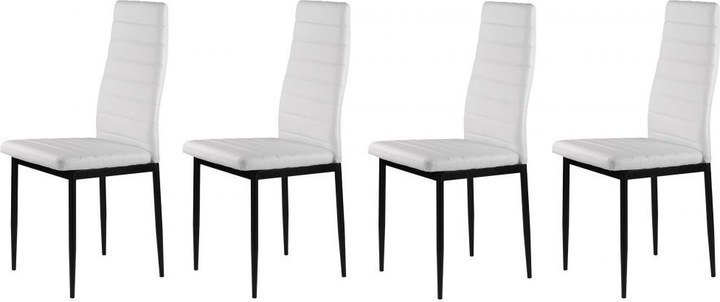 Набір стільців для кухні та вітальні ModernHome by Multistore DC855 4 шт Білі (5903089064602) - зображення 6