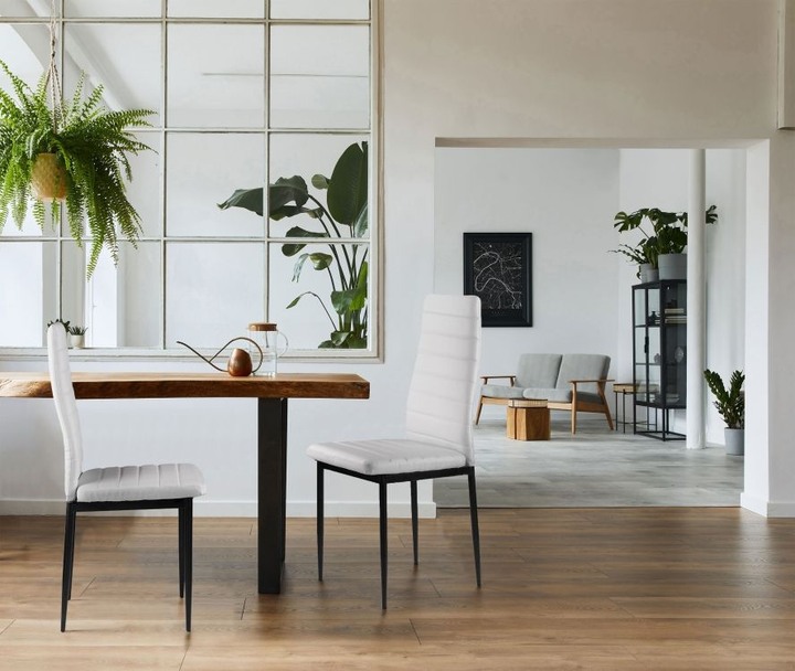 Набір стільців для кухні та вітальні ModernHome by Multistore DC855 4 шт Білі (5903089064602) - зображення 7