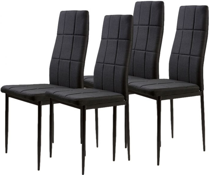 Набір стільців для кухні та вітальні ModernHome by Multistore DC860 4 шт Чорні (5903089064862) - зображення 5
