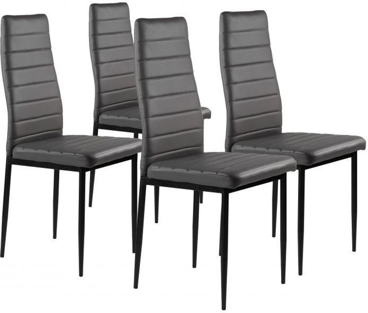 Набір стільців для кухні та вітальні ModernHome by Multistore DC855 4 шт Сірі (5903089064589) - зображення 1