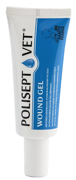 Opatrunek żelowy JM Sante Pharma POLISEPT VET WOUND GEL dla psów i kotów 30 ml (5902596718305) - obraz 2