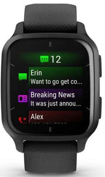 Смарт-годинник Garmin Venu Sq 2 Music Edition Slate Aluminium Bezel with Black Case and Silicone Band (010-02700-10) [78785] - зображення 4