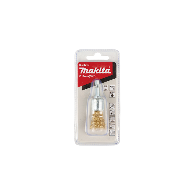 Szczotka druciana Makita pędzelkowa 1/4" 19 mm (88381586245) - obraz 3
