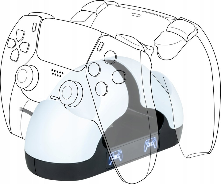Podstawka ładująca Nacon Dual Charger Station Black/White (2021141) - obraz 1