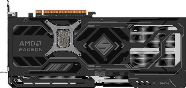 Karta graficzna ASRock PCI-Ex Radeon RX 9070 XT Steel Legend Dark 16GB GDDR6 (256bit) (2970/20000) (1 x HDMI, 3 x DisplayPort) (RX9070XT SLD 16G) - obraz 5