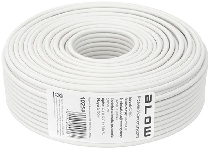 Кабель коаксіальний Blow CX-600 100 м White (5900804002581) - зображення 1
