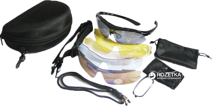Защитные очки Strelok STR - 59 со сменными линзами и аксессуарами (20059SRT) - изображение 1