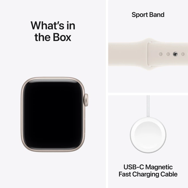 Smartwatch Apple Watch SE 3 (2025) GPS 40mm Starlight Aluminium Case with Starlight Sport Band M/L (MEH54) - obraz 8