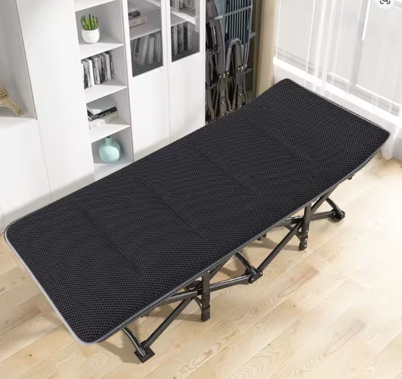 Туристична похідна розкладачка з Mesh-матрацом LEOBRO Black LB-CC-L1-BLK 190х68х30 см, з поліестеру, чорна - Фото 3 Туристична похідна розкладачка з Mesh-матрацом LEOBRO Black LB-CC-L1-BLK 190х68х30 см, з поліестеру, чорна - зображення 3