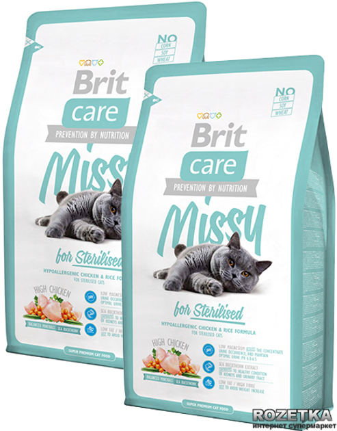 Сухой корм для стерилизованных кошек Brit Care Missy for Sterilised 2 Х ...