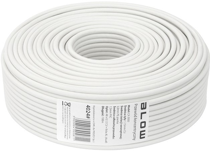 Przewód koncentryczny Blow CX-5000 100 m White (5900804002611) - obraz 1