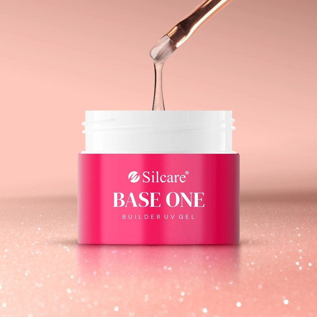 Гель для нарощування нігтів Silcare Base One Shimmer Vanillia Rose 50 г (5902560565867) - зображення 3