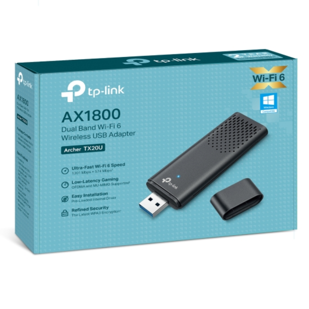 Беспроводной USB Wi-Fi адаптер TP-LINK Archer TX20U, USB 3.0, Wi-Fi 6, 1201 Mbps, 2.4/5 GHz, Black - изображение 3