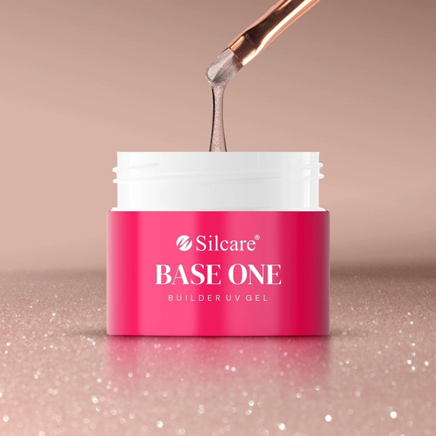 Żel budujący do paznokci Silcare Base One Shimmer Peach 100 g (5902560566093) - obraz 3