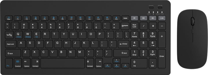 Zestaw bezprzewodowy Omega Wireless Set Keyboard + Mouse Black (OKM2658B) - obraz 1