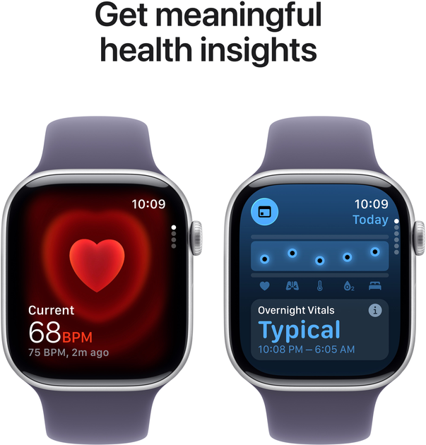 Смарт-годинник Apple Watch Series 11 GPS 42mm Silver Aluminium Case with Purple Fog Sport Band - S/M (APL_MEU64) - зображення 5