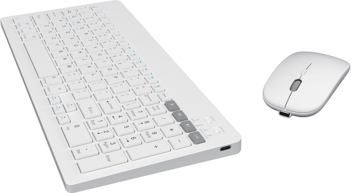 Zestaw bezprzewodowy Omega Wireless Set Keyboard + Mouse White (OKM2658W) - obraz 4