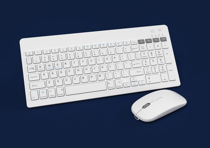 Zestaw bezprzewodowy Omega Wireless Set Keyboard + Mouse White (OKM2658W) - obraz 9