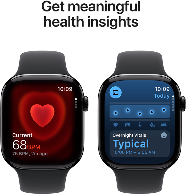 Смарт-годинник Apple Watch Series 11 GPS 42mm Jet Black Aluminium Case with Black Sport Band - M/L (APL_MEQU4) - зображення 5