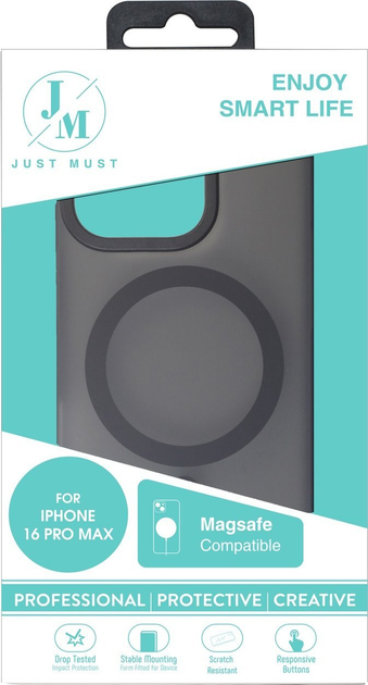 Панель Just Must MagSafe для Apple iPhone 16 Pro Max Black (6977248565353) - зображення 2
