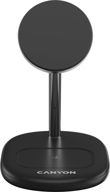 Ładowarka bezprzewodowa Canyon WCS-205 15 W Qi2 2-w-1 Black (CNS-WCS205BW/A) - obraz 2